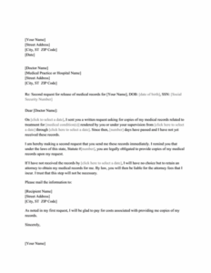 Medical Record Request Letter
