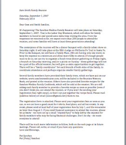 Reunion Letter