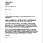 Sample Resignation Notice Period Extension Letter