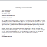 Recommendation Letter for Nursing School