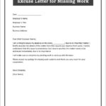 Excuse Letters for Missing Work